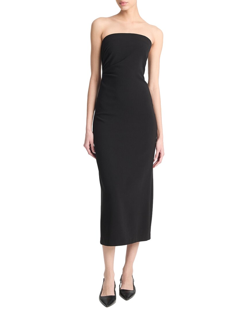 VINCE VINCE STRAPLESS DRAPED DRESS