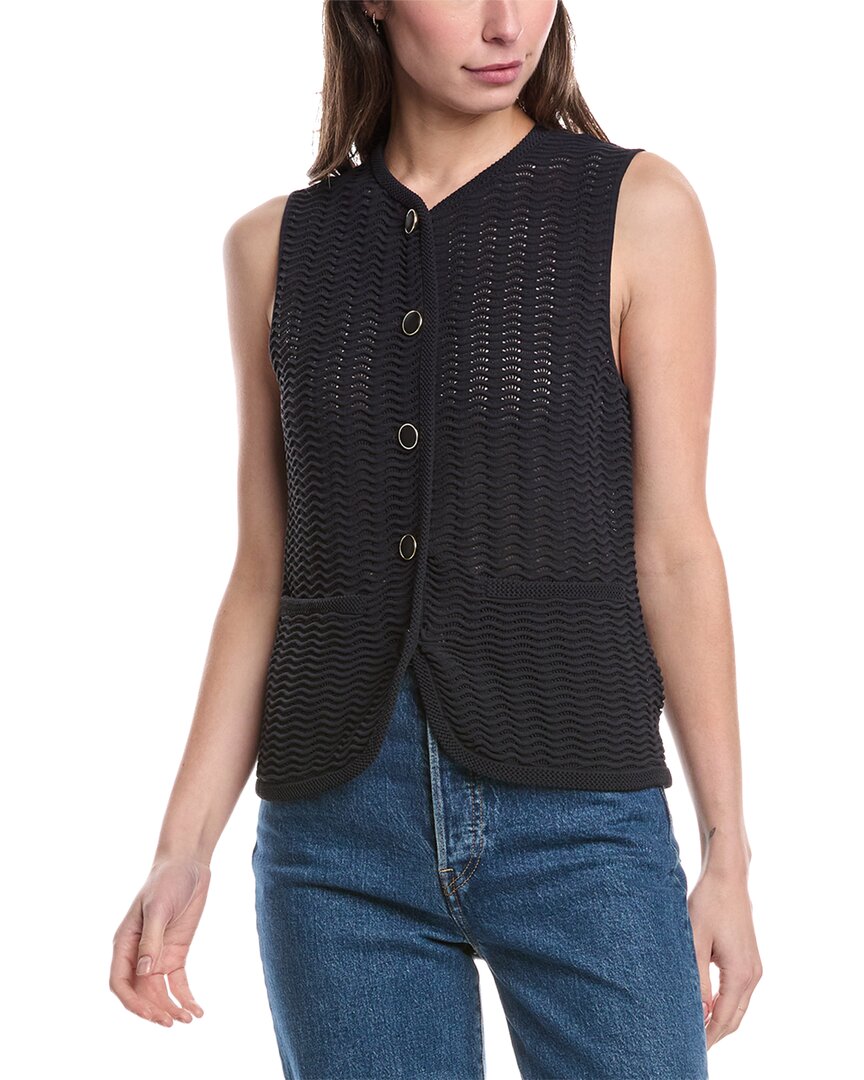 Rag & Bone Elisa Cotton Vest In Blue