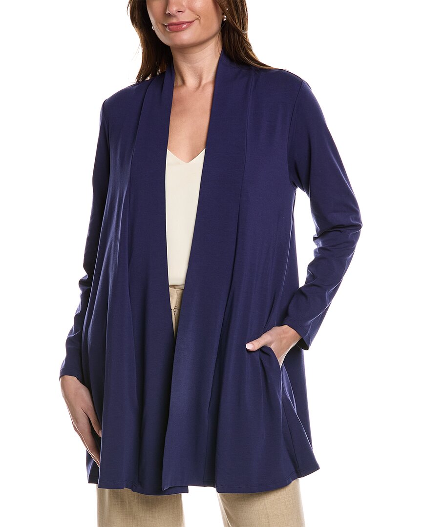 Shop Eileen Fisher Long Cardigan In Purple