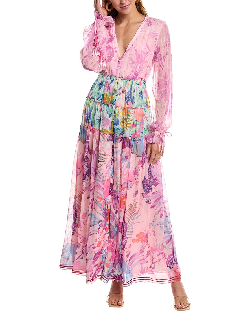 Rococo Sand Tiered Maxi Dress In Multi