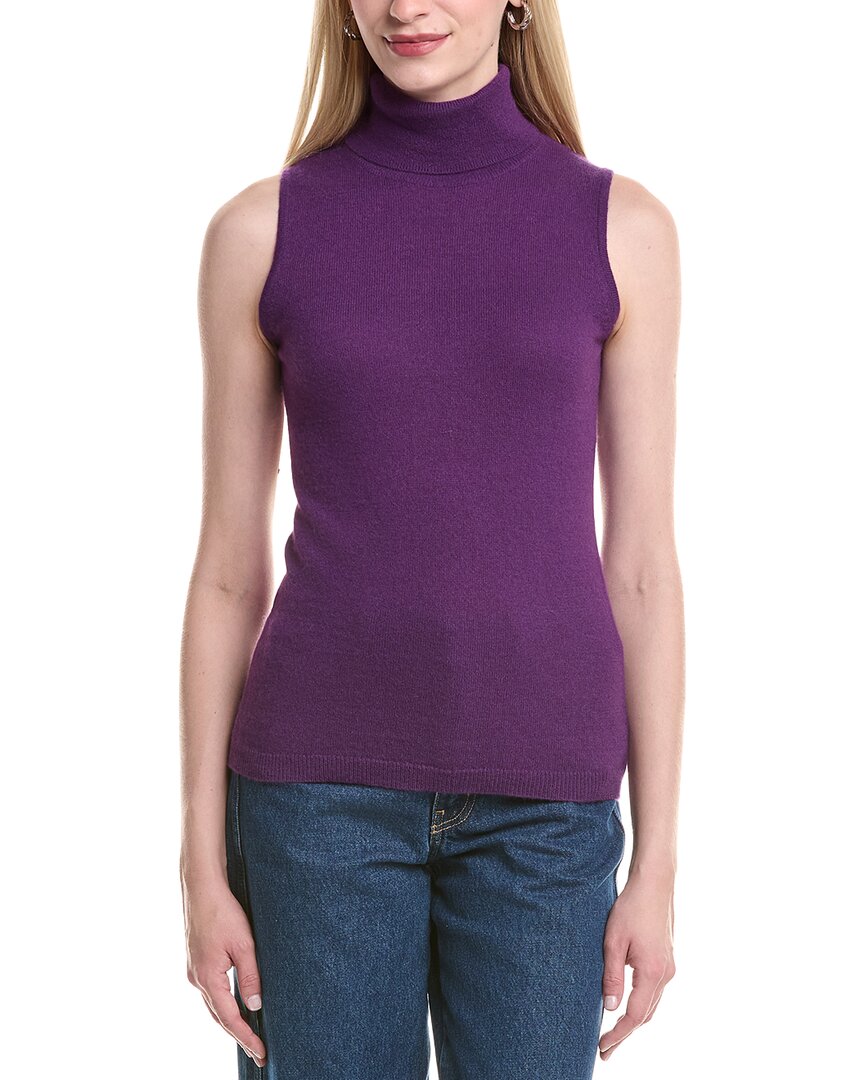 Forte Cashmere Turtleneck Cashmere Sweater Vest In Multi