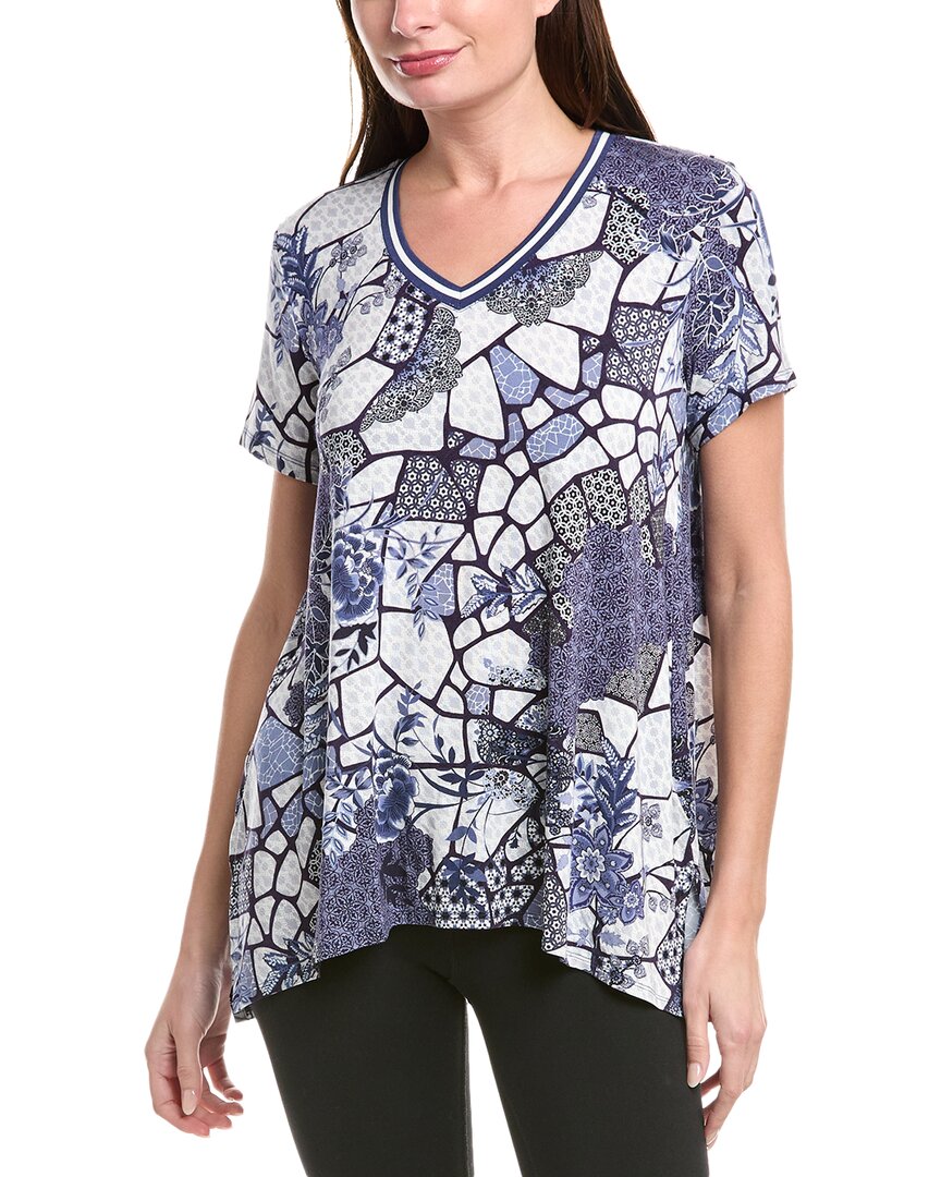 Johnny Was The Janie Favorite Printed Tee In Blue