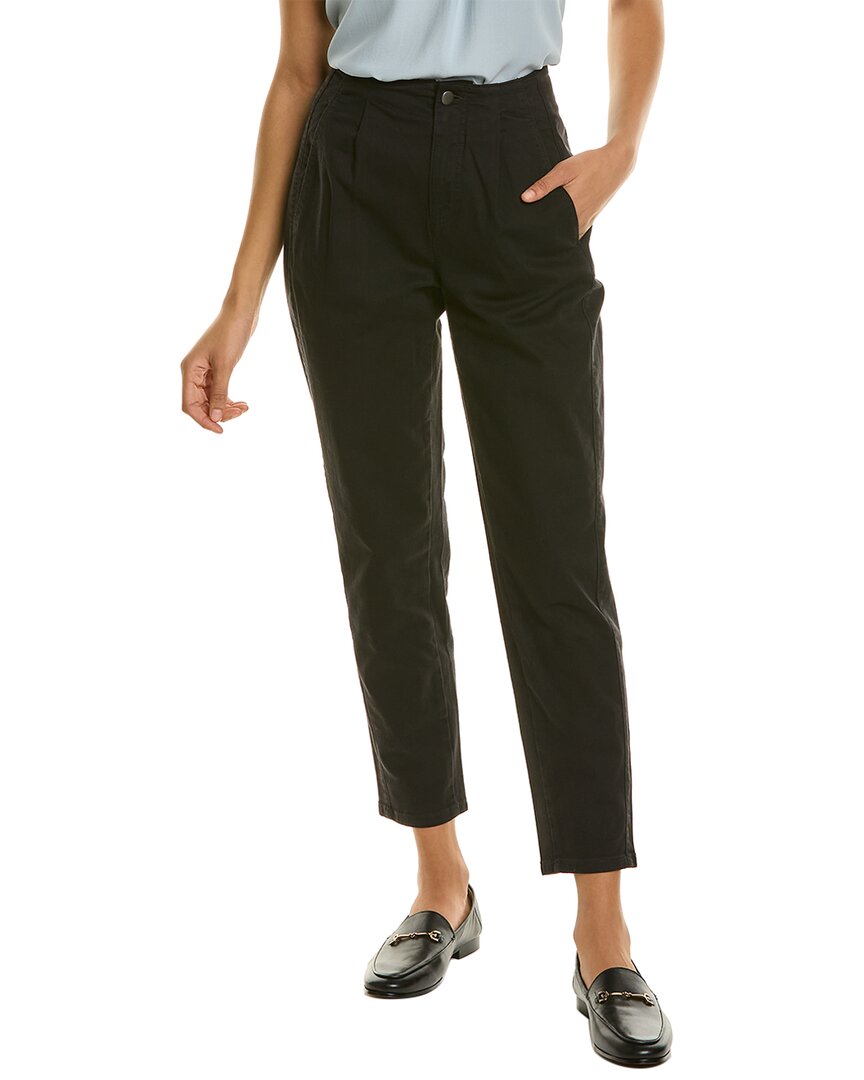 Eileen Fisher Garment Dyed Stretch Denim Ankle Pant In Black
