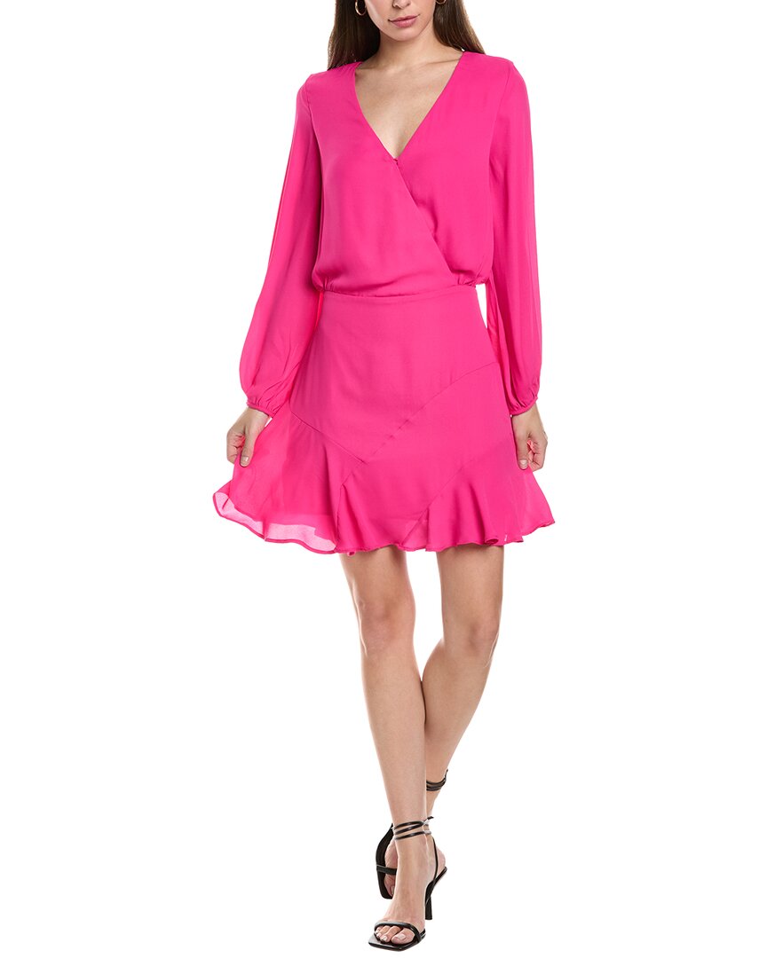 Krisa Asymmetrical Skirt Mini Dress Womens Pink Xs