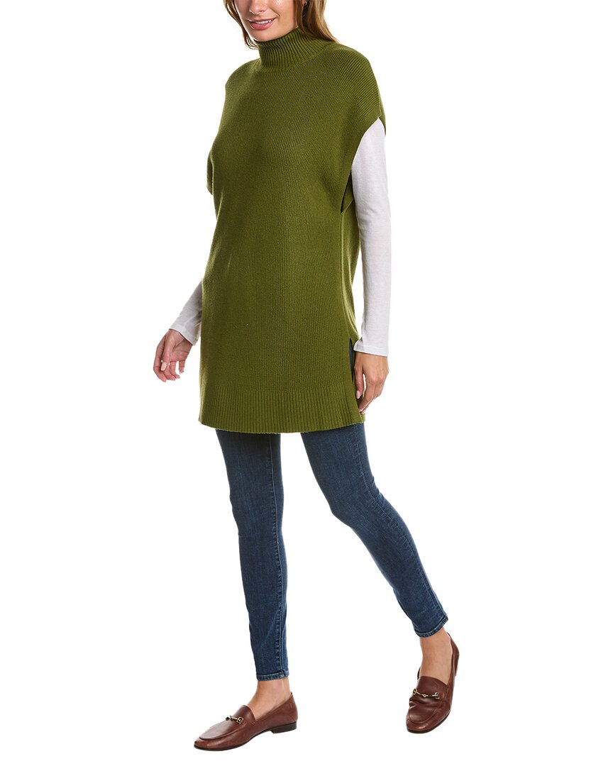 Shop Rain And Rose Rain + Rose Sleeveless Sweater In Green