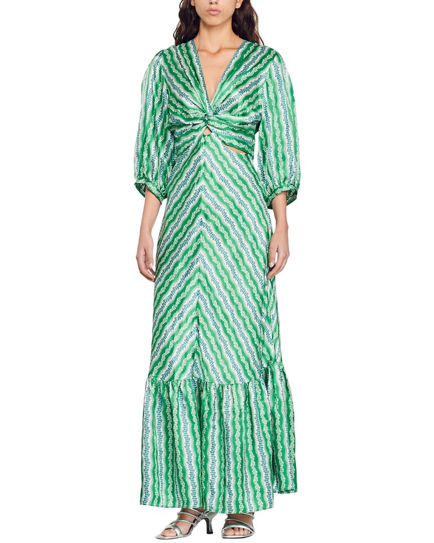 MAJE SANDRO AGNETTA MAXI DRESS