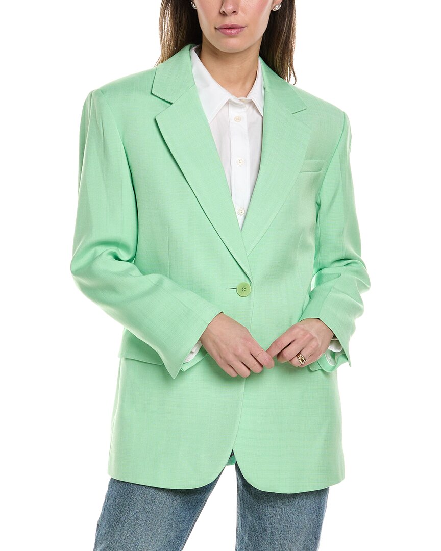 Sandro Woman Blazer Light Green Size 10 Viscose In Green