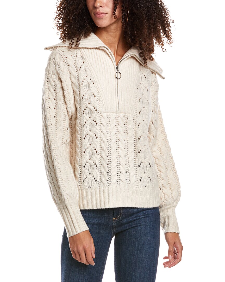 Shop Dh New York Finley Wool & Cashmere-blend Pullover In Ivory