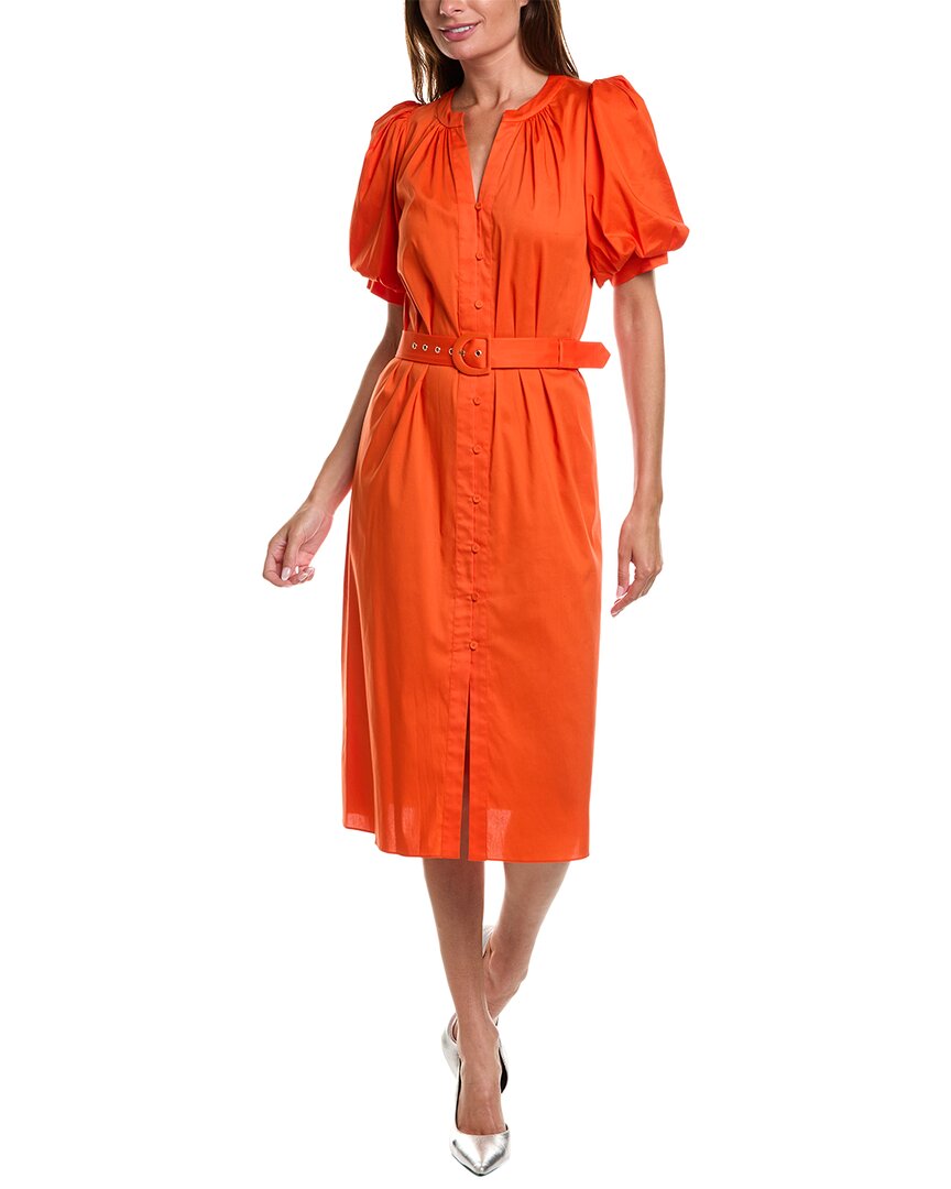 Diane Von Furstenberg Laena Midi Dress In Orange