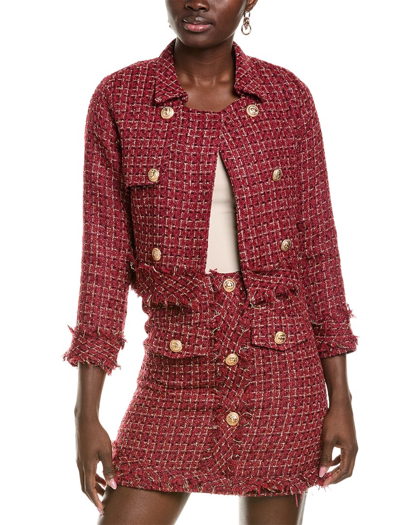 Shop To My Lovers Tweed Jacket In Red