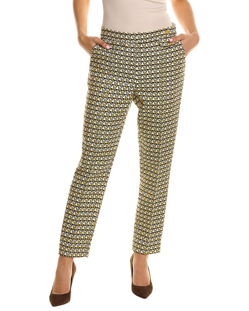 Tory Burch Twill Crepe Wool-blend Pant In White