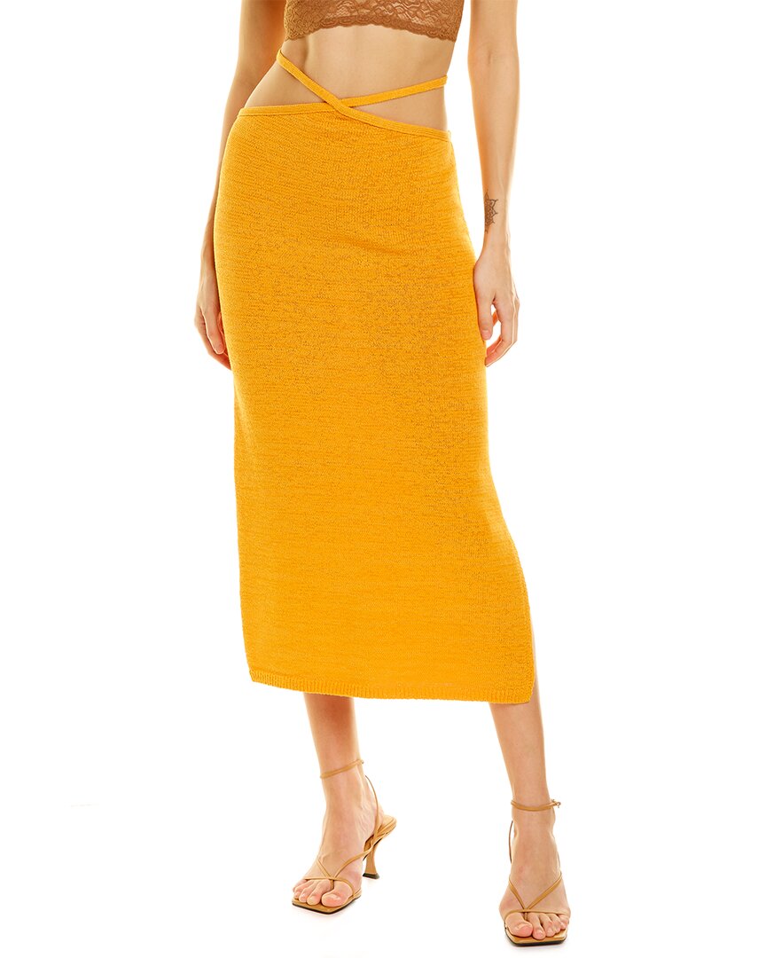 Shop Cult Gaia Hedda Midi Skirt In Yellow