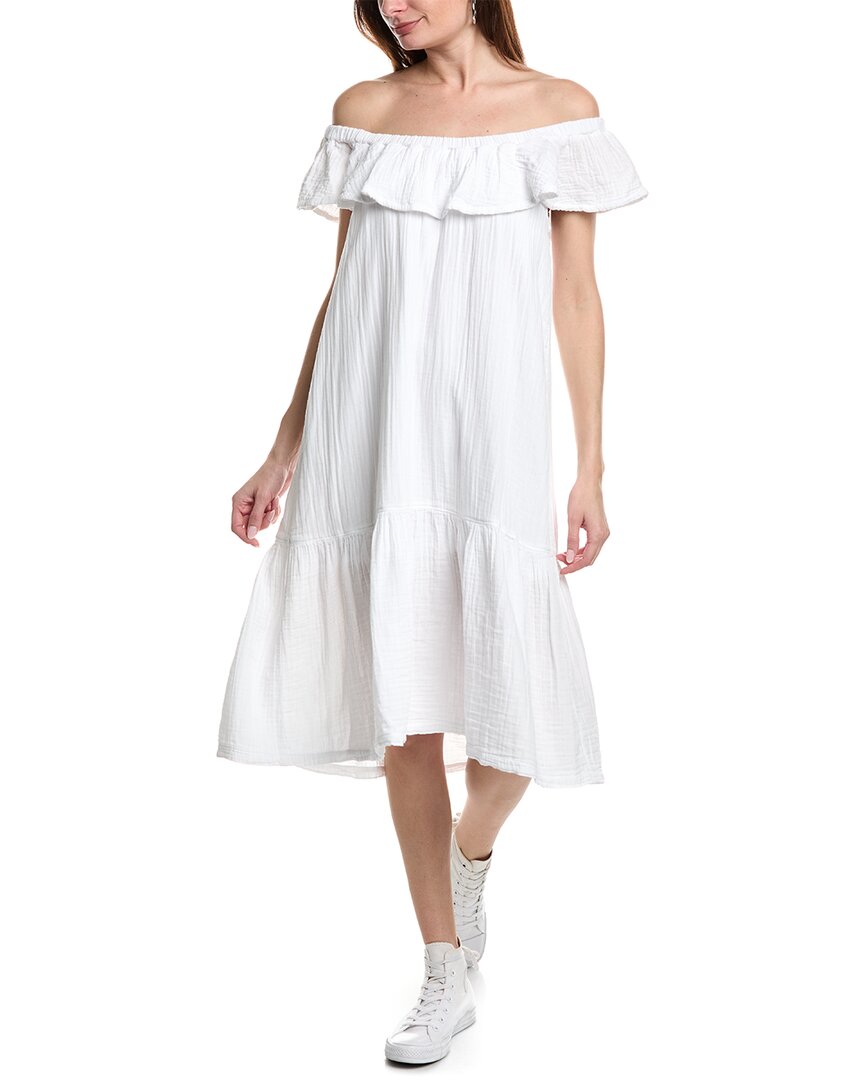 Wilt Off-shoulder Flounce Midi Dress In White