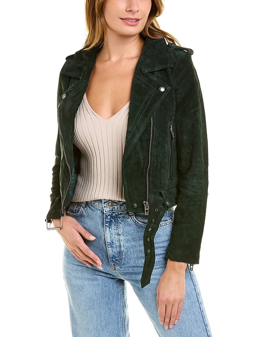 Blanknyc Blank Nyc Suede Moto Jacket In Green | ModeSens