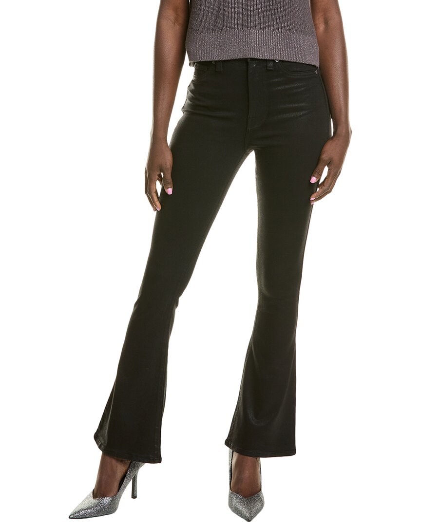 7 FOR ALL MANKIND 7 FOR ALL MANKIND ULTRA HIGH-RISE COATED BLACK SKINNY BOOT CUT JEAN