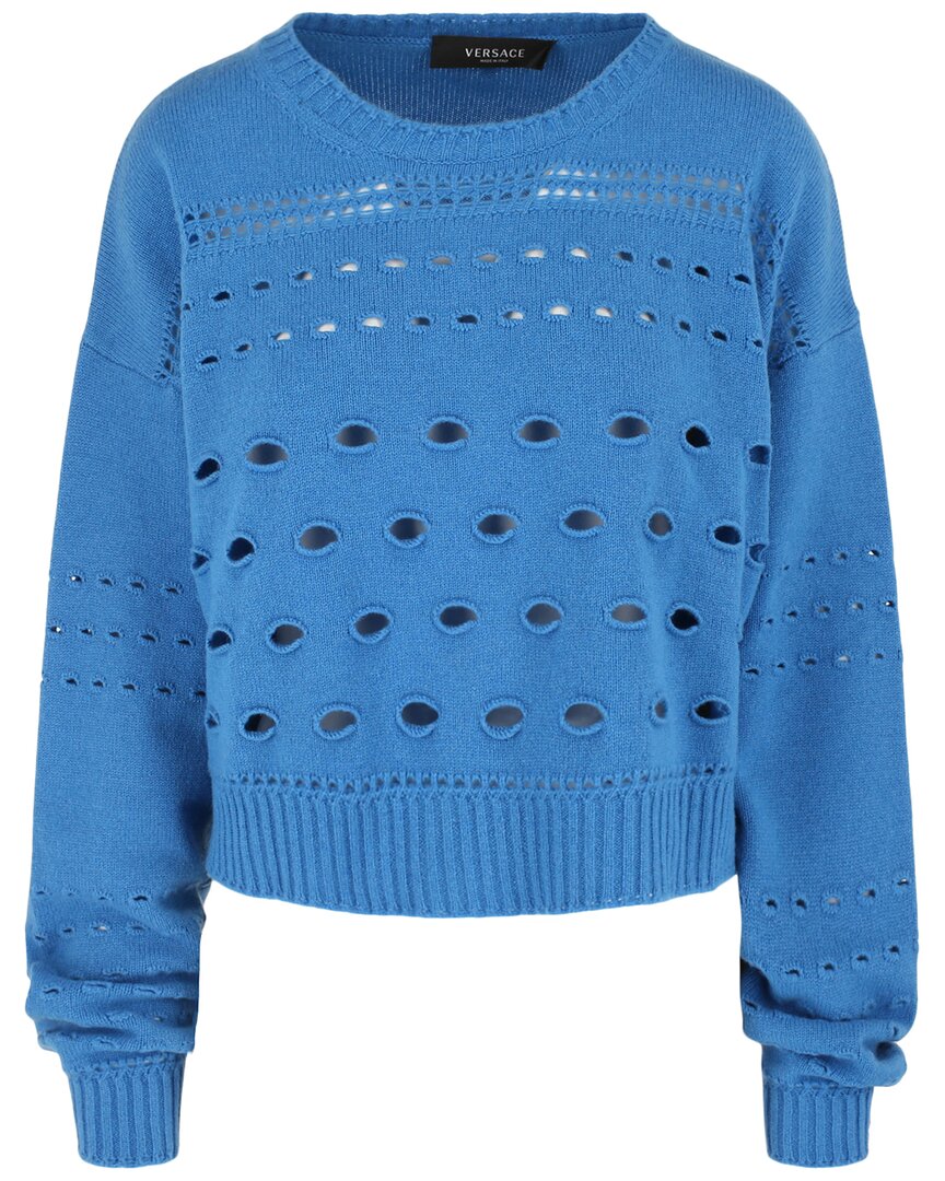 Versace Cashmere & Wool-blend Cutout Sweater