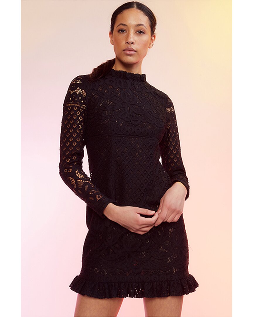 Shop Cynthia Rowley Lace Dress In Black