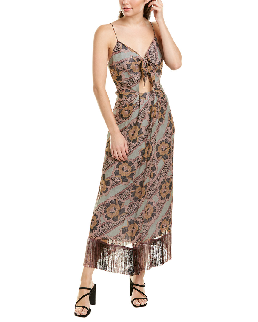 Image of Anna Sui Shangri La Silk Maxi Dress