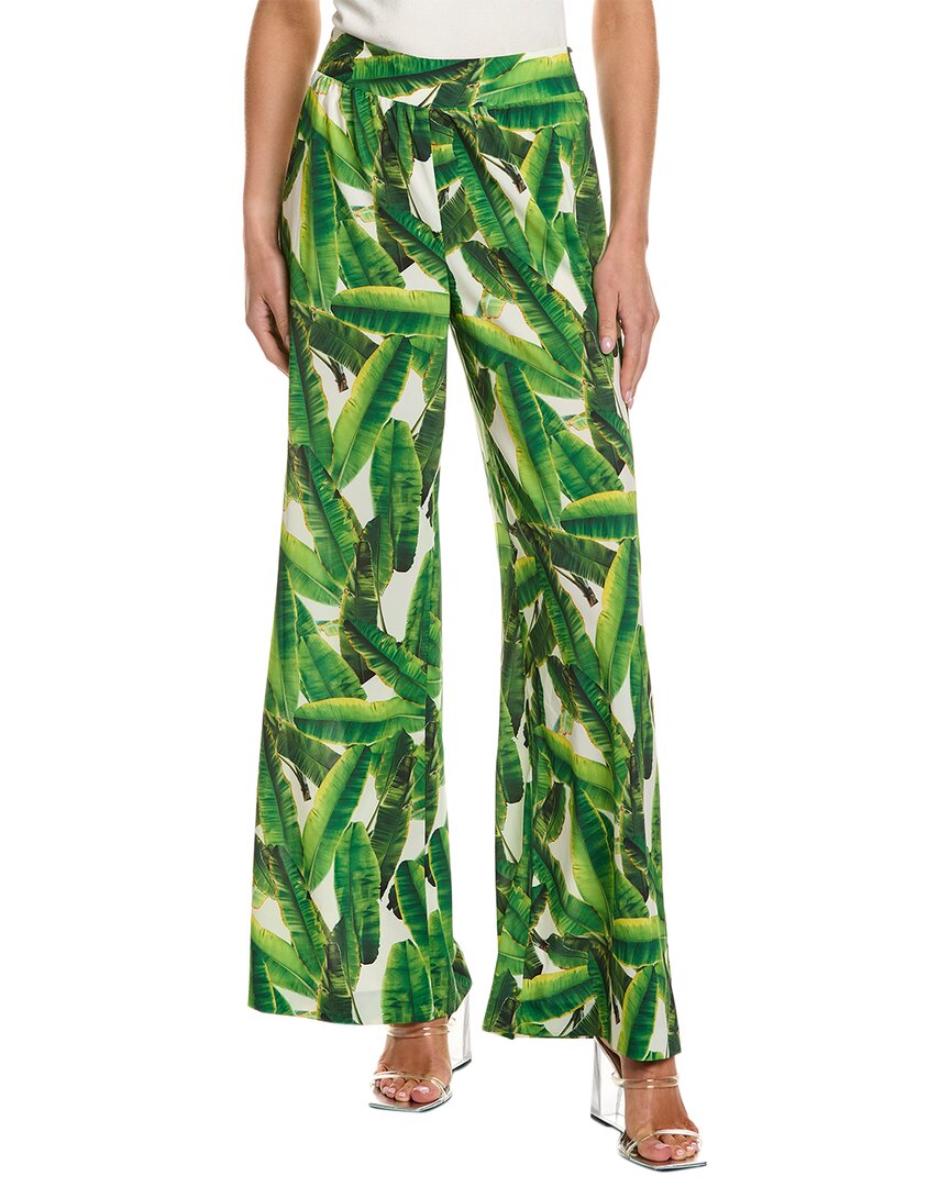 Alice And Olivia Alice + Olivia Russell Super High Waist Pant In Green