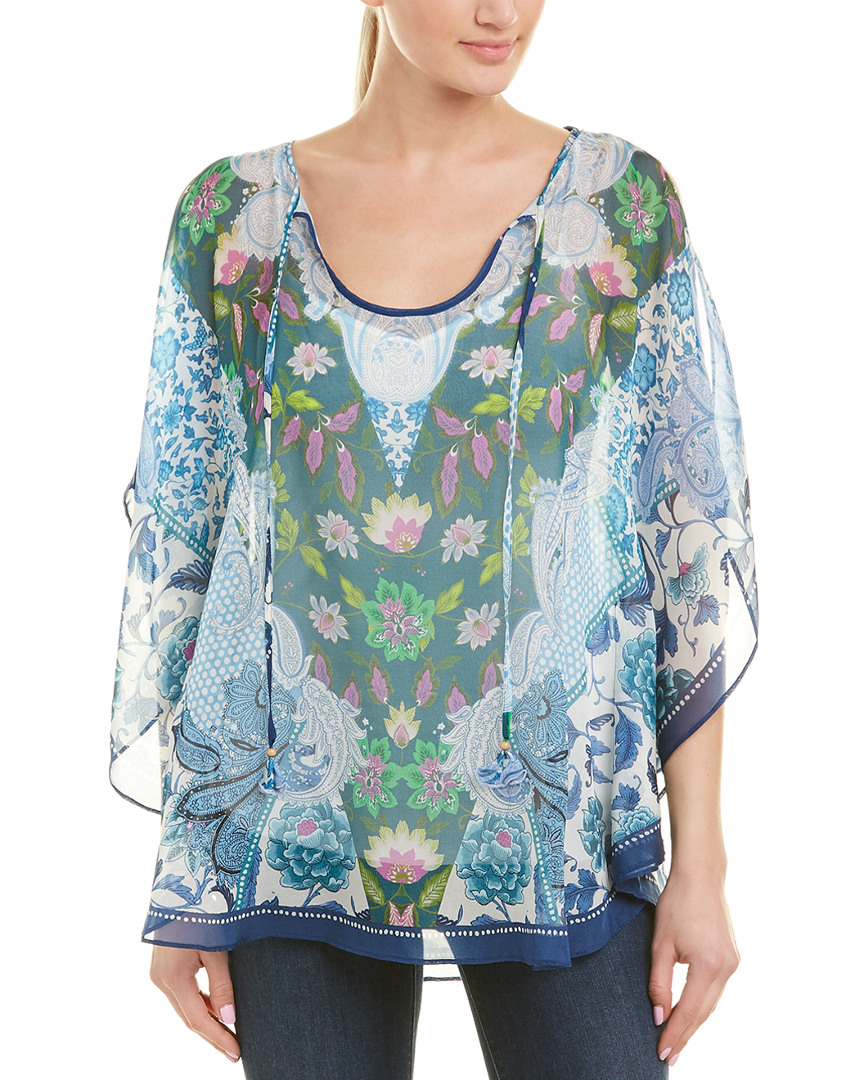 Image of Hale Bob Keyhole Silk Top