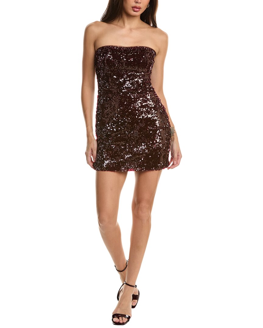Nicholas Amaya Strapless Sweetheart Mini Dress In Purple