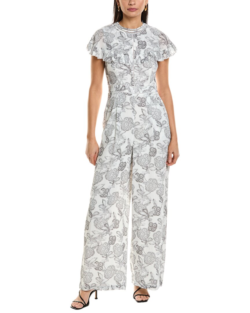 Shop Ted Baker Cape Jumpsuit In White