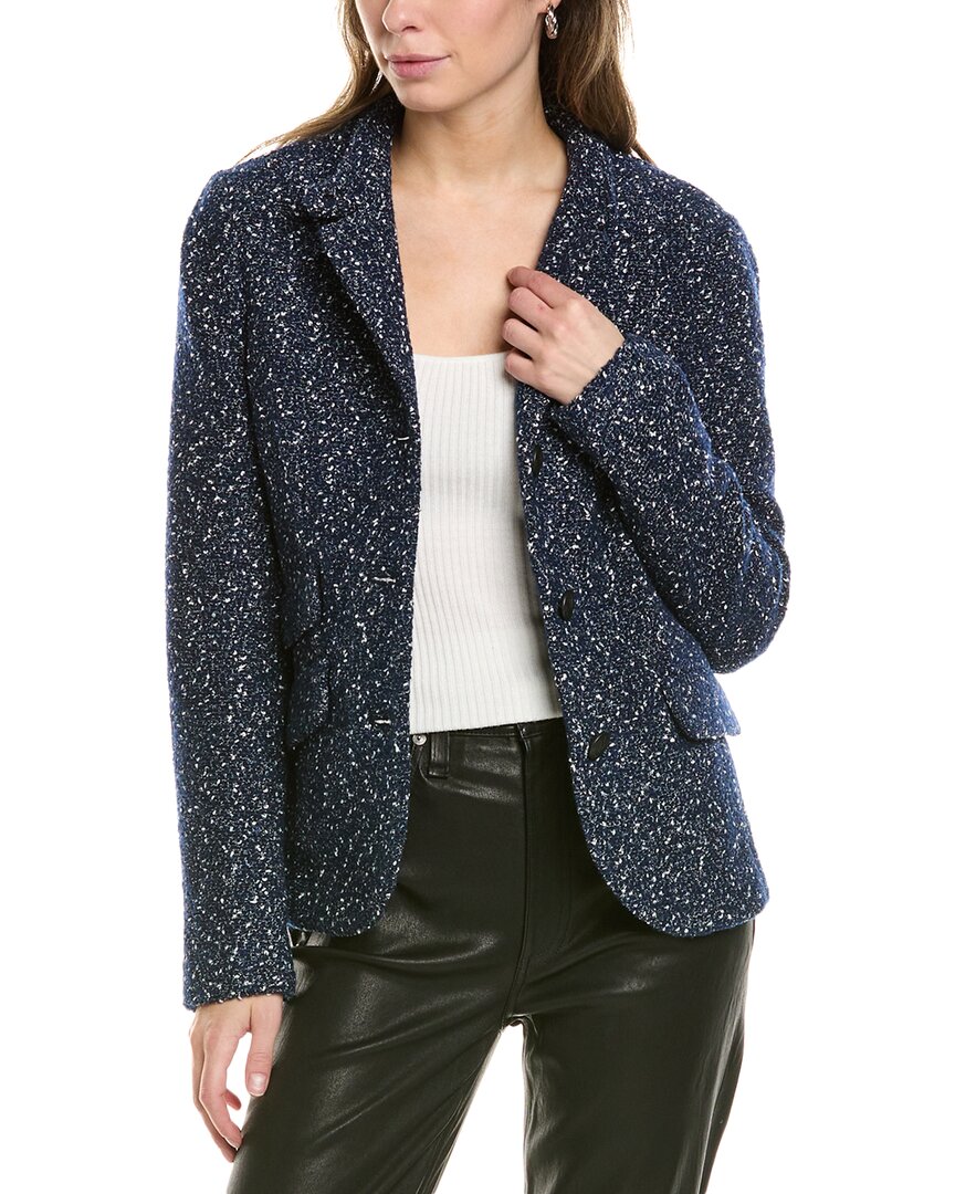 Rag & Bone Slade Tweed Wool-blend Blazer In Blue