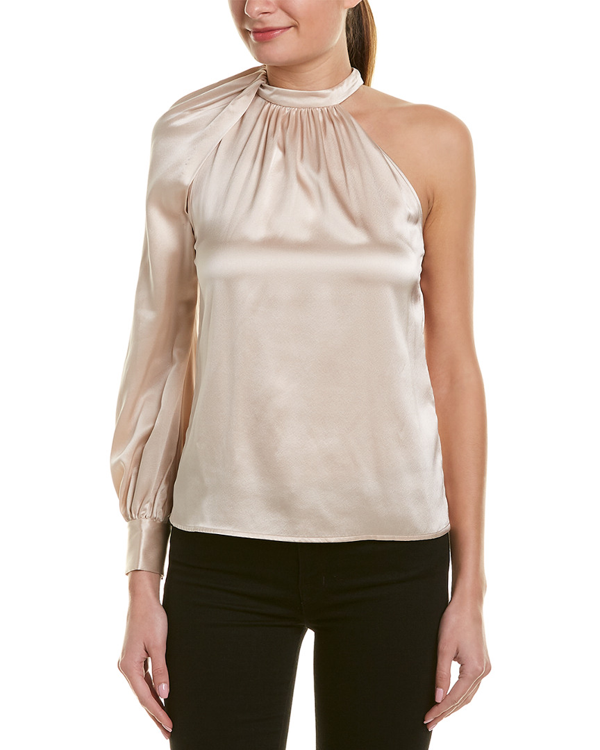 Image of A.L.C. One-Shoulder Silk-Blend Top