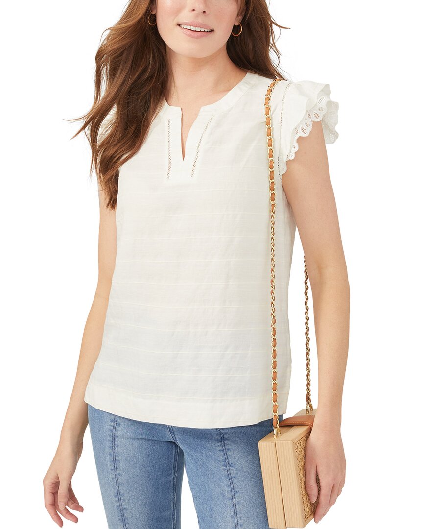 J.mclaughlin Cailin Linen-blend Blouse