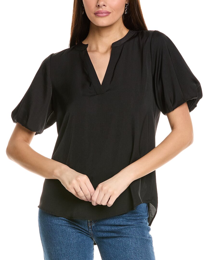 Shop Vince Camuto Bubble Sleeve Blouse In Black