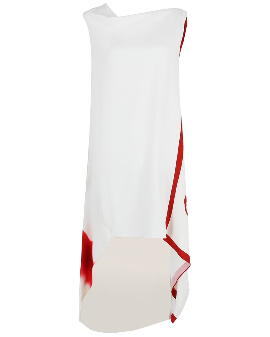 Ferragamo Asymmetrical Draped Midi Dress