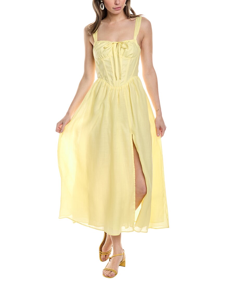 Shop Bardot Esra Midi Dress In Yellow