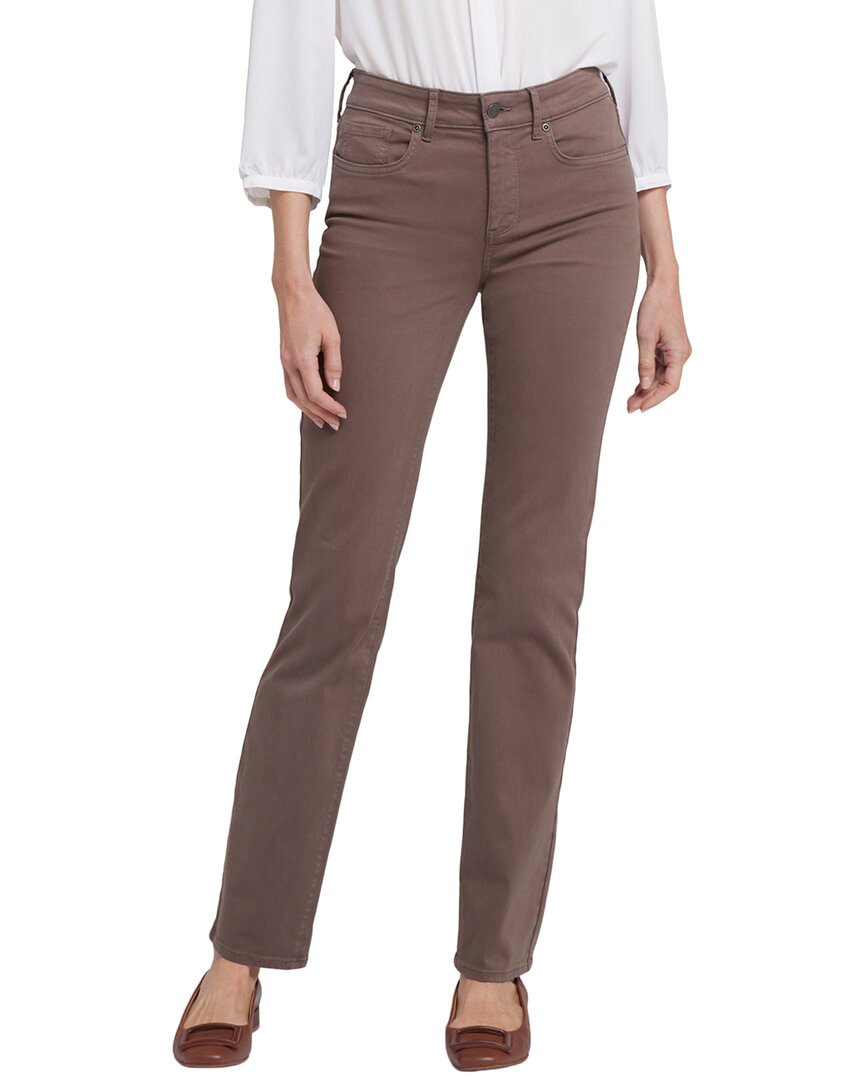 Nydj Petite Marilyn Dark Wood Straight Leg Jean