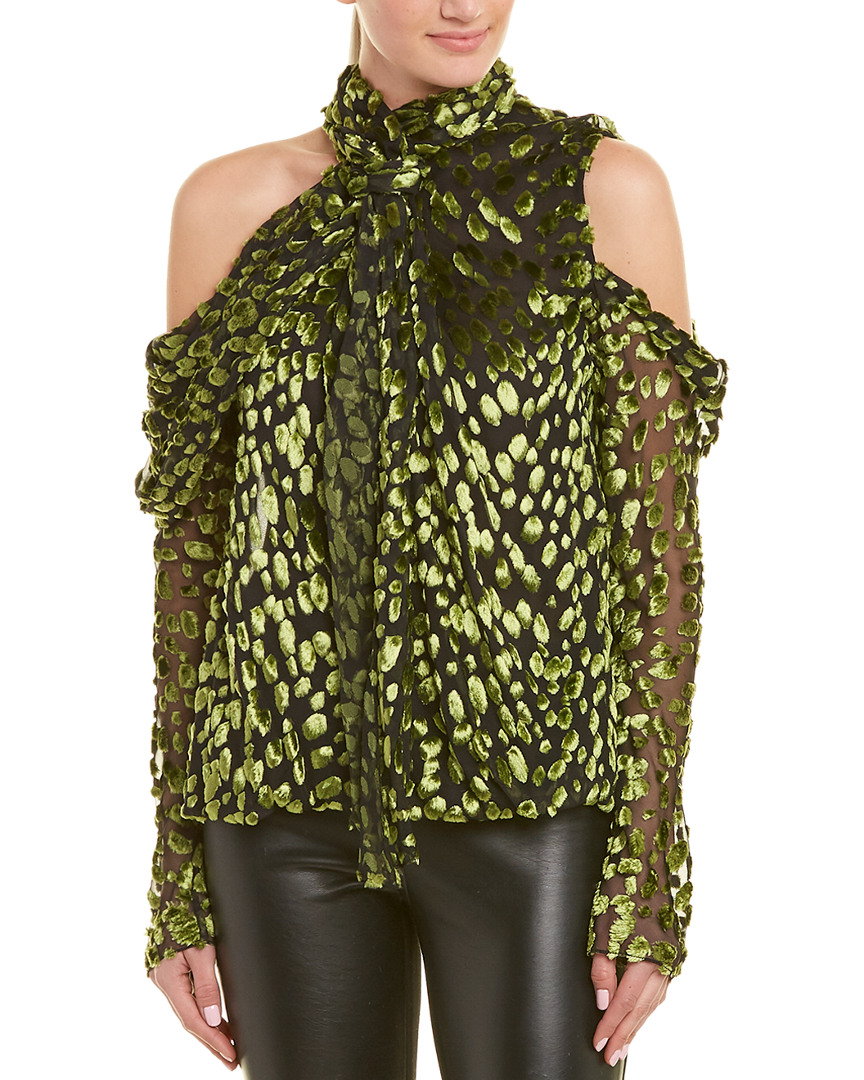 Image of Jason Wu Velvet Devore Silk-Blend Top