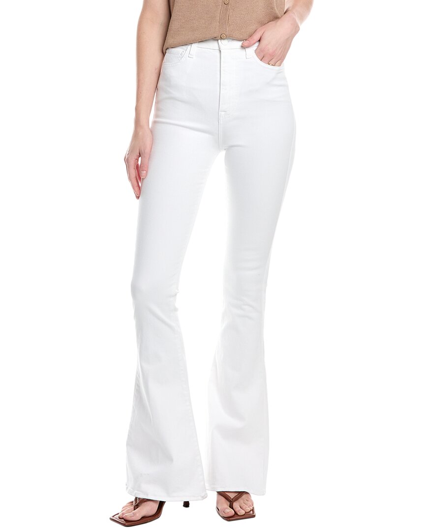 7 For All Mankind Ultra High-rise Clean White Skinny Flare Jean In White