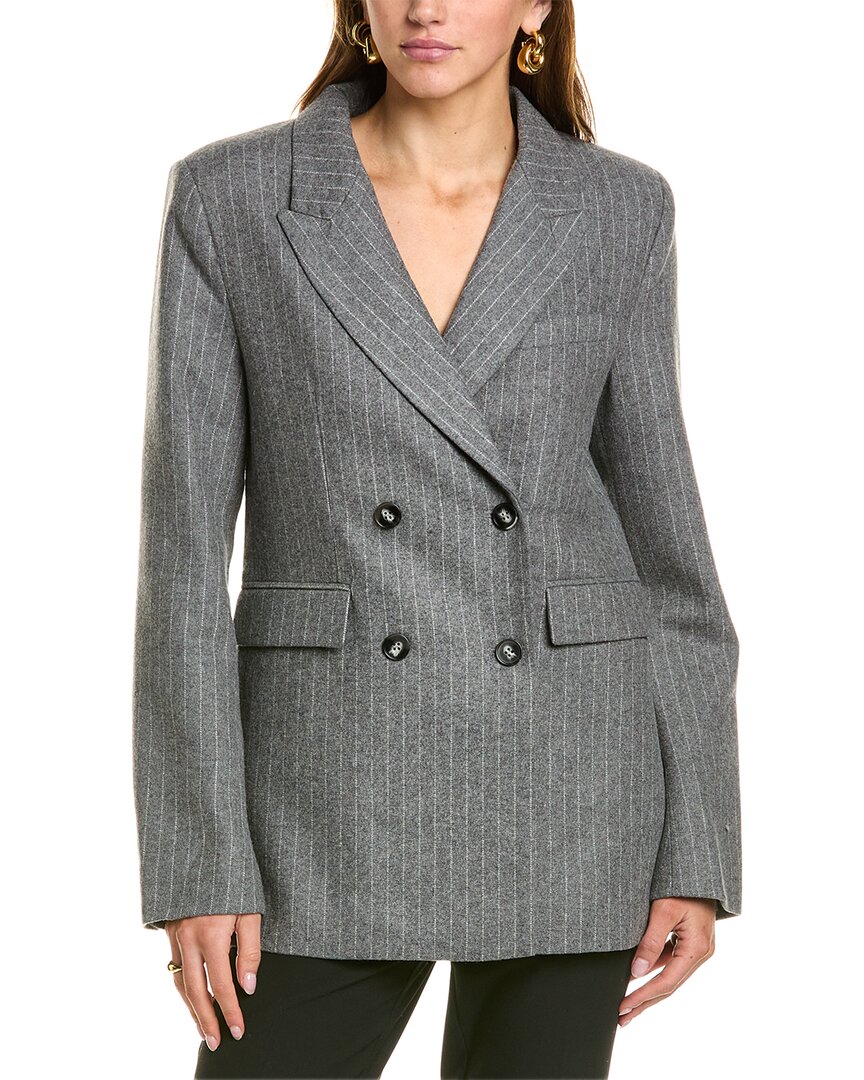 Sophie Rue Roen Wool-blend Suit Jacket In Grey