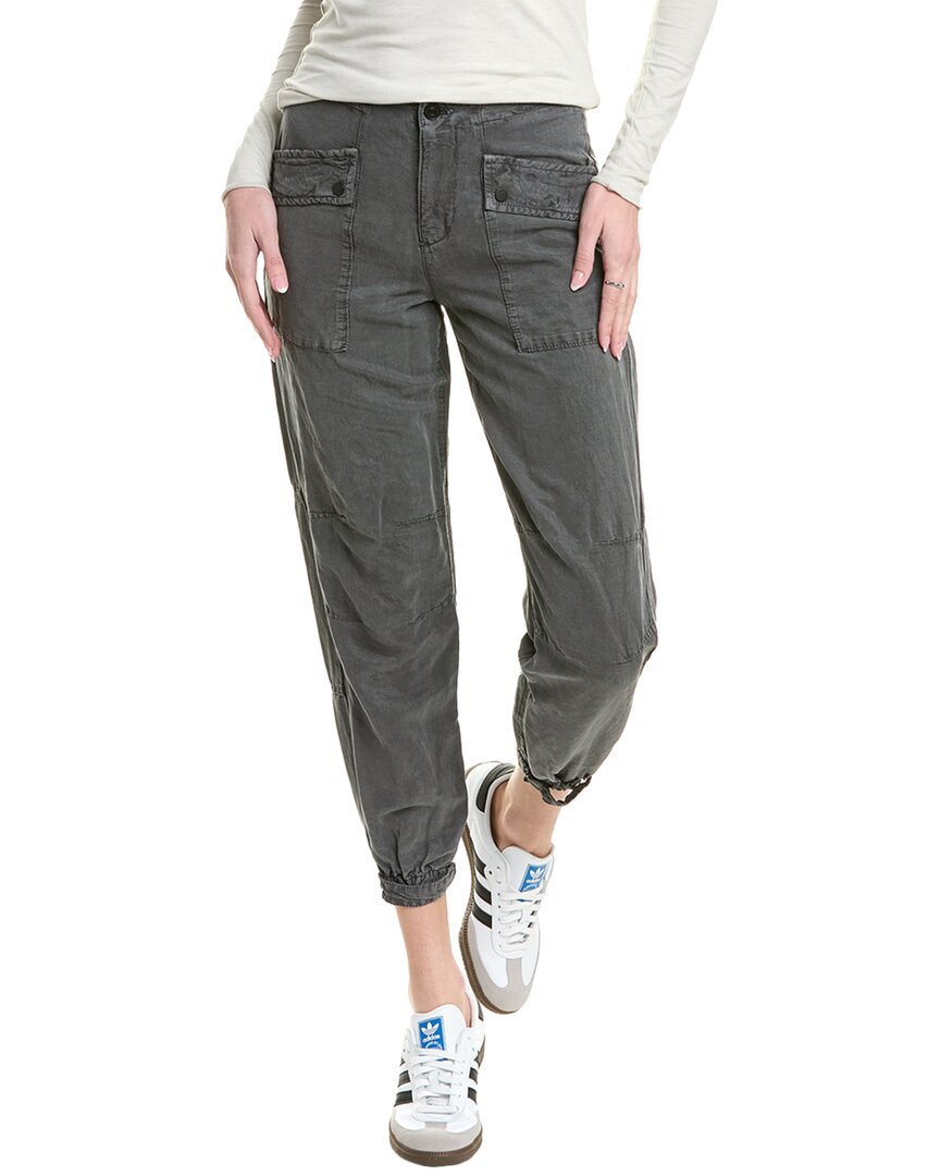 Allsaints Val Linen-blend Trouser In Grey
