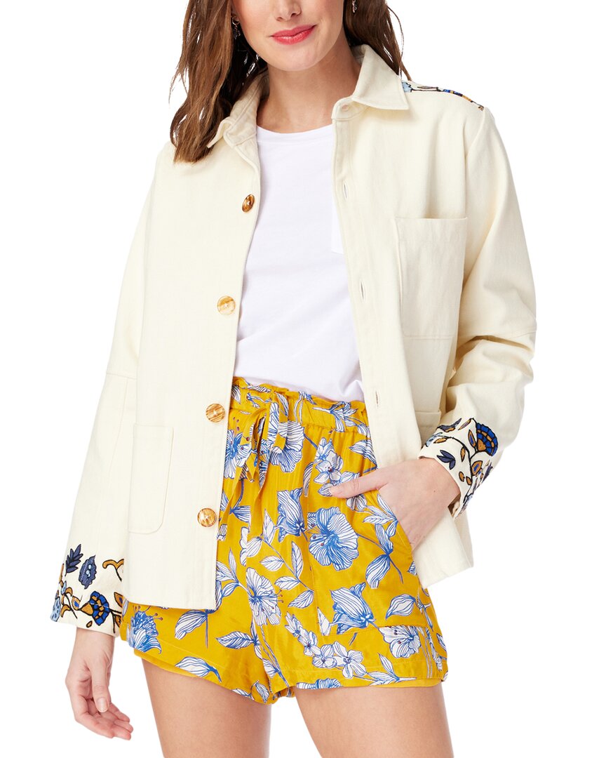 Roller Rabbit Davina Embroidery Adara Jacket In White