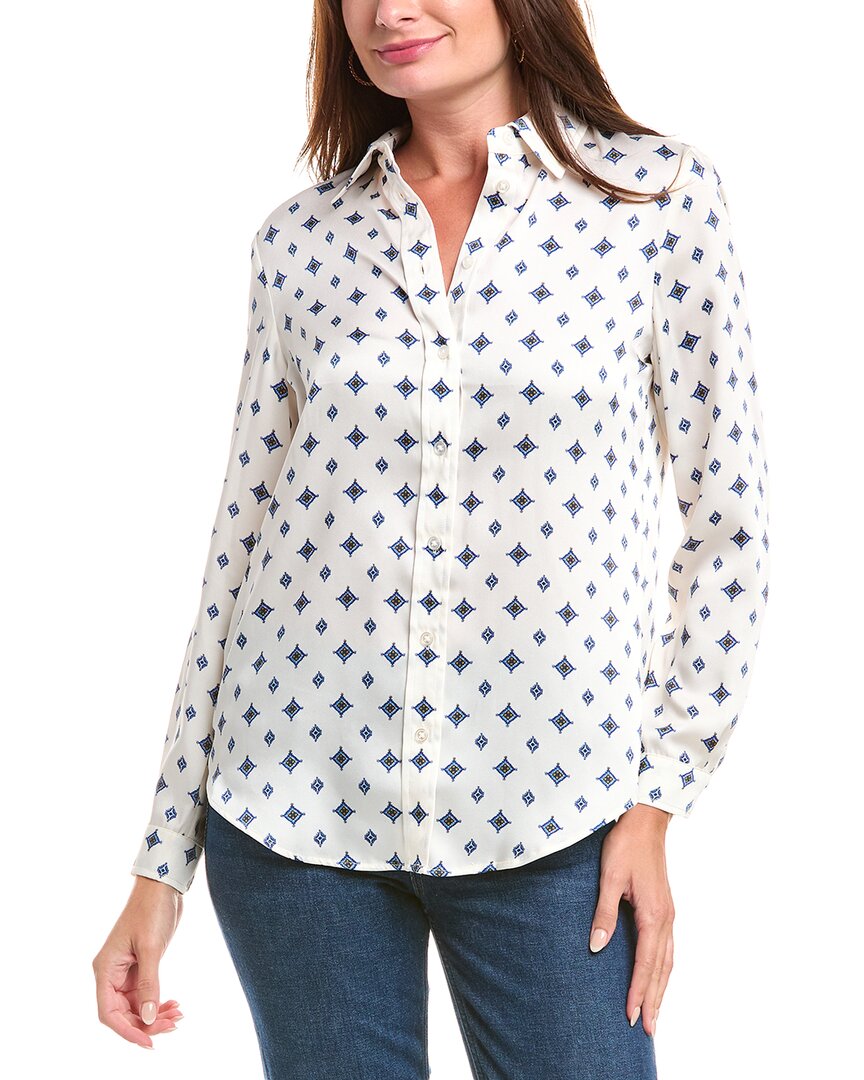 Jones New York Utility Blouse In White