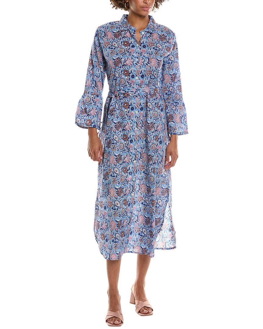 Shop Pomegranate Shifty Shirtdress In Blue