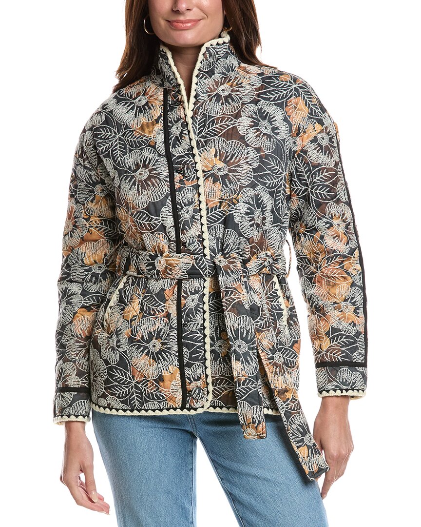 Avec Les Filles Quilted Barn Jacket In Brown