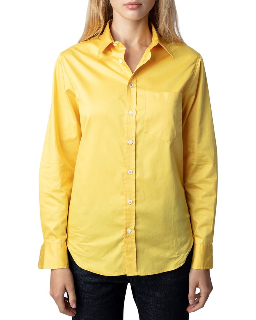 Zadig & Voltaire Taskiz Slogan-embroidered Cotton Shirt