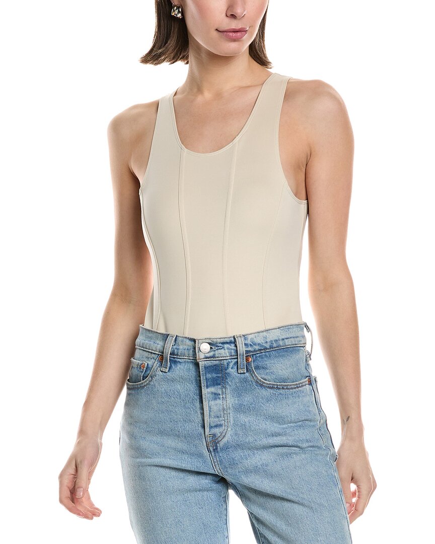 Hudson Jeans Scoop Neck Bodysuit In White