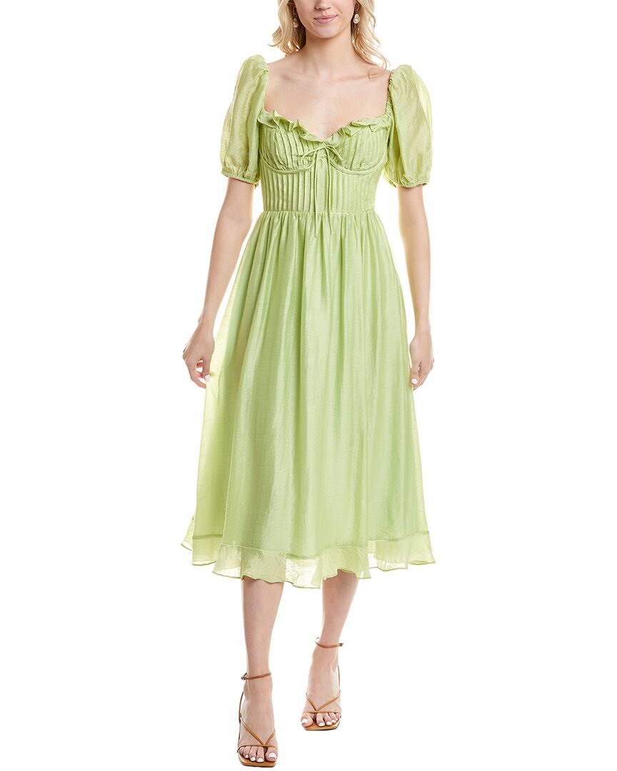 Astr The Label Lunaria Midi Dress In Green