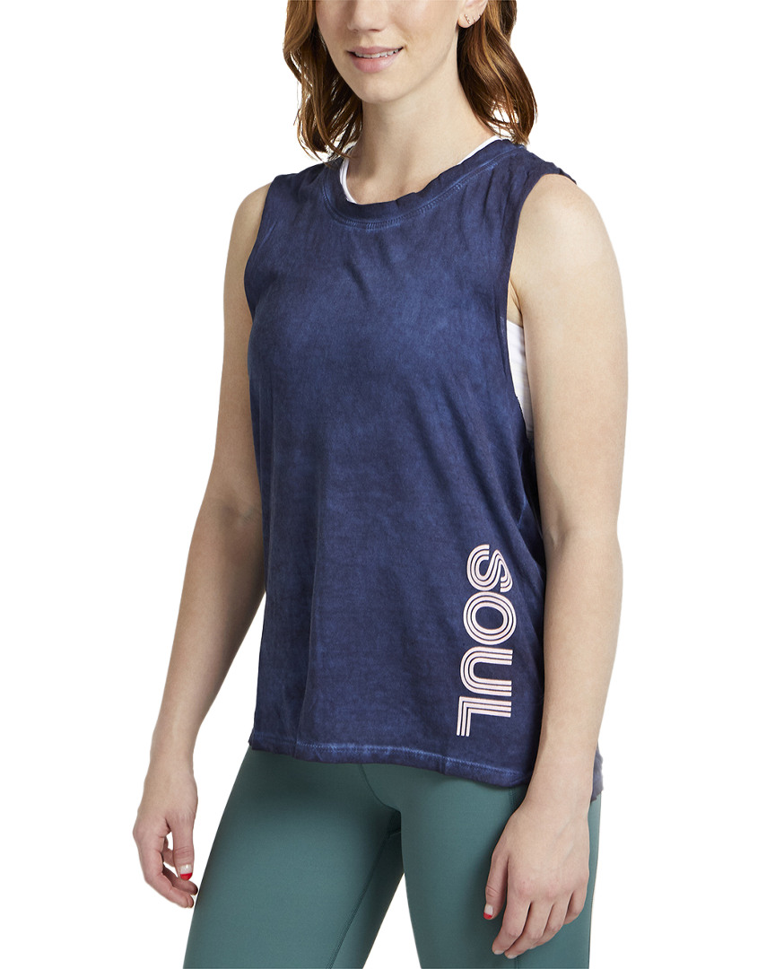 Image of SOUL by SoulCycle Novelty Navy Tank Top