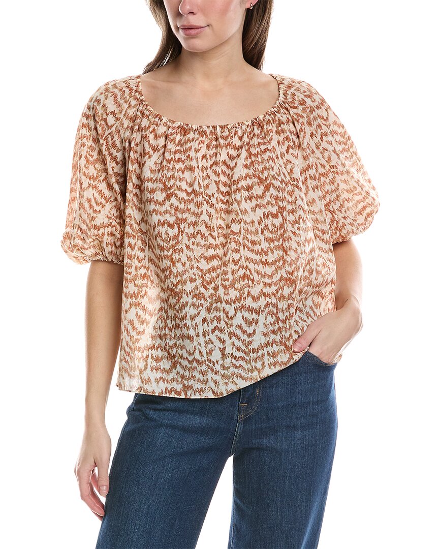 Theory Scoop Tie Top In Red