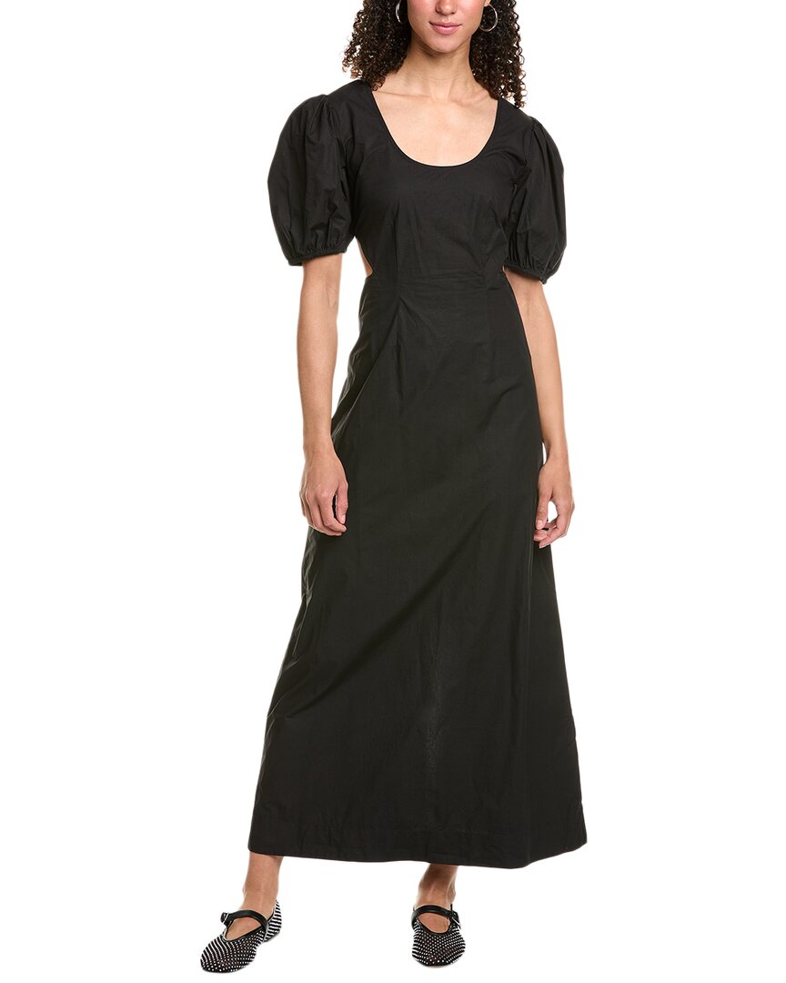 Ganni Poplin Maxi Dress