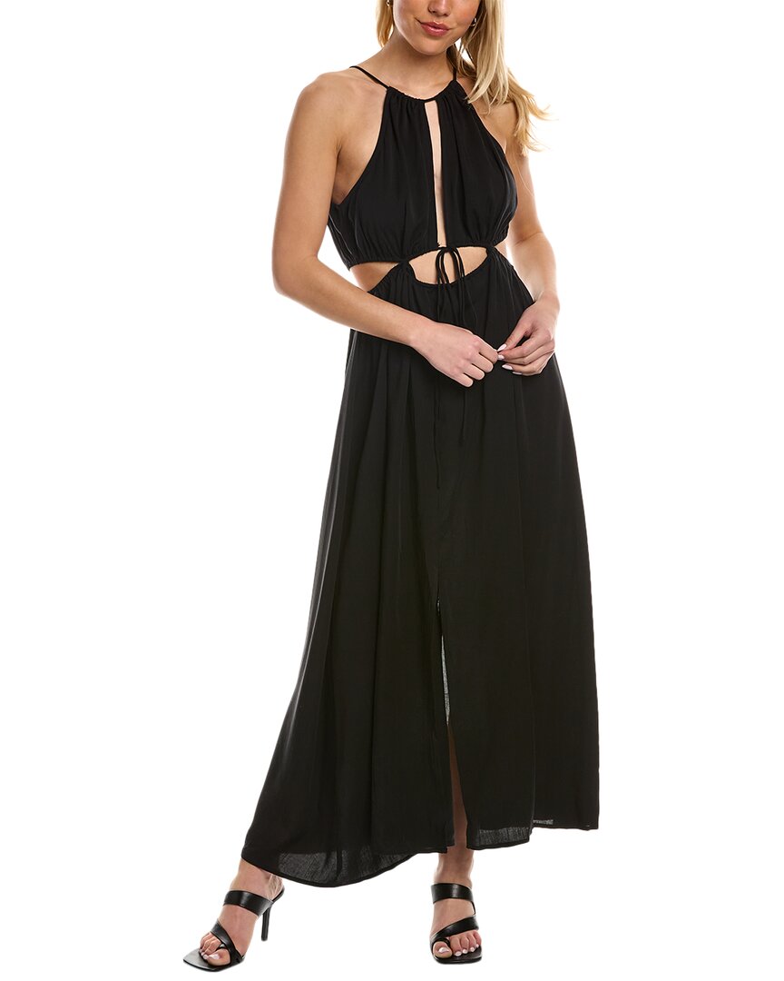 Astr The Label Mid Cutout Maxi Dress In Black | ModeSens