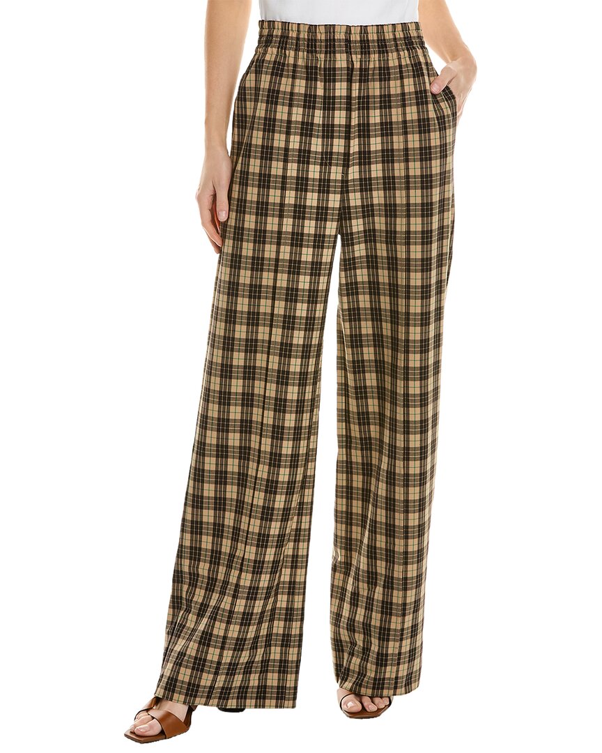 Shop Sea Ny Mikaela Plaid Wool-blend Pant In Yellow