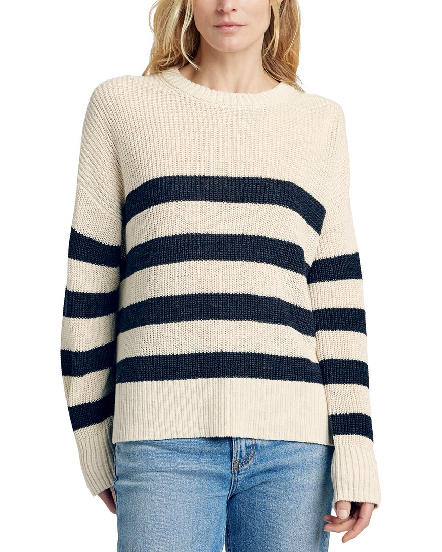 FAHERTY FAHERTY MIRAMAR LINEN-BLEND CREW SWEATER